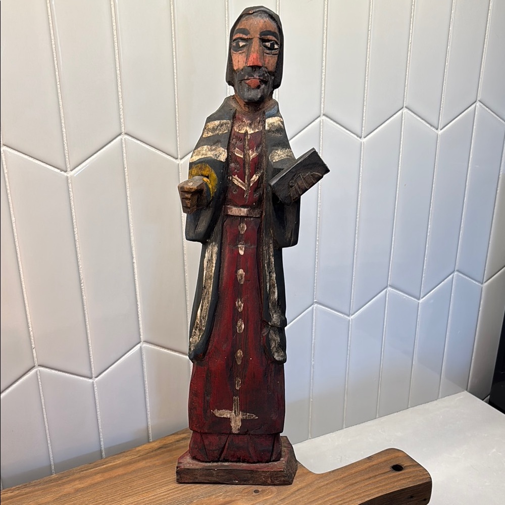 Hand Carved Guatemalan Folk Art Saint Peter?
